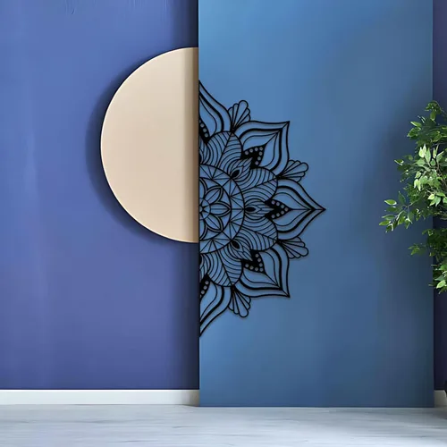 Miniatura 11 de Resama - Decoración de pared de metal grande Mandala, arte de pared único de flor de loto, adecuado para decoración de interiores y exteriores