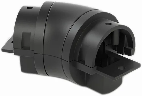 Curva de 32 grados para escaleras estándar, acabado en negro satinado, clip en su lugar con juego de tornillos, solo para sistema de barra de mano