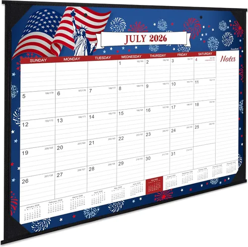 Miniatura 9 de Calendario de escritorio 2025-2026, calendario de escritorio grande 2025-2026, 22 x 17 pulgadas, julio de 2025 a diciembre de 2026, planificación