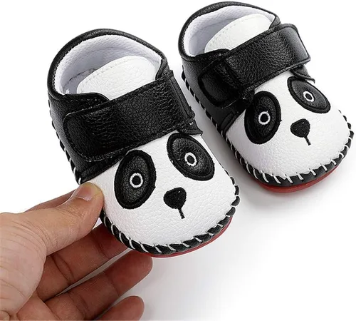 Miniatura 5 de HsdsBebe Baby Boys Girls Pu Leather Hard Bottom Walking Sneakers Toddler Rubber Sole First Walkers Infant Cartoon Slippers Crib Shoes