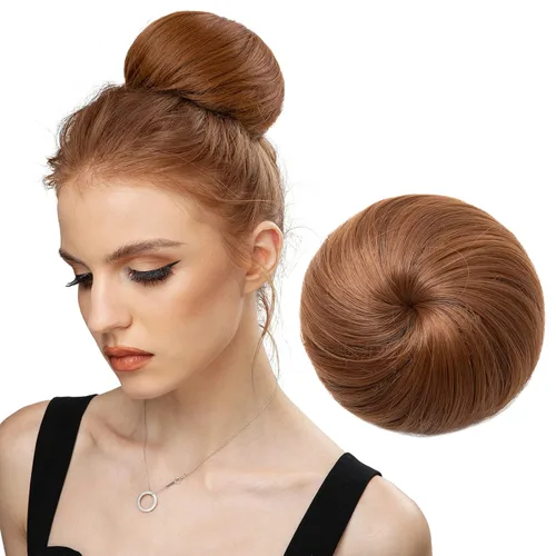 Miniatura 17 de Moño de bailarina, pieza sintética para recoger el cabello, moño de extensión de cabello Q3 de Sarla Negro azabache