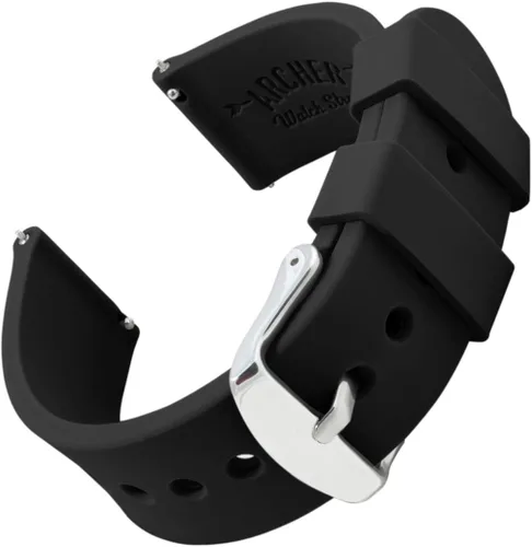 Archer Watch Straps - Correas de repuesto de liberación rápida para reloj, correas de silicona y goma blanda, variedad de colores