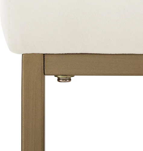 Miniatura 5 de Crosley Furniture Harlowe - Juego de 2 taburetes de bar tapizados con altura de mostrador, cocina y comedor, crema y dorado