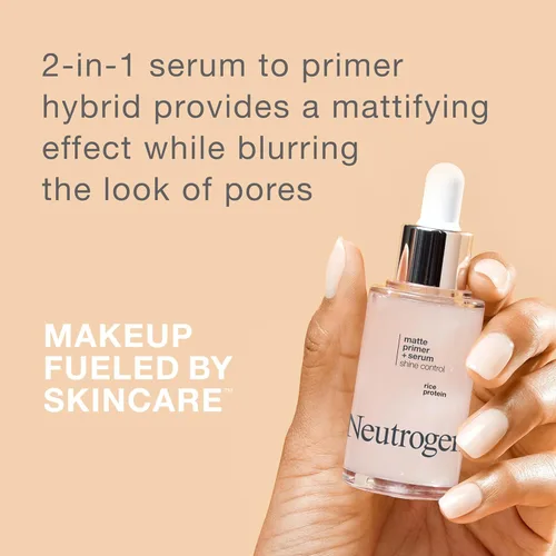 Miniatura 2 de Neutrogena Shine Control Matte Booster - Imprimación facial y suero, suero matificante de la piel a imprimación con proteína de arroz, absorbe