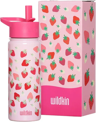 Miniatura 29 de Wildkin Kids - Botella de agua de acero inoxidable de 14 onzas para niños – Sin BPA, a prueba de fugas, aislada, fácil de limpiar - Ballerina