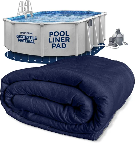 Shop Square Almohadilla ovalada de revestimiento de piscina de 10 pies por 15 pies para piscinas sobre el suelo, acolchado debajo de la piscina,