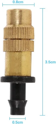 Miniatura 2 de Oumefar Boquilla de pulverización de latón, boquilla de rociado de latón, boquilla de riego ajustable para riego por aspersores, boquillas