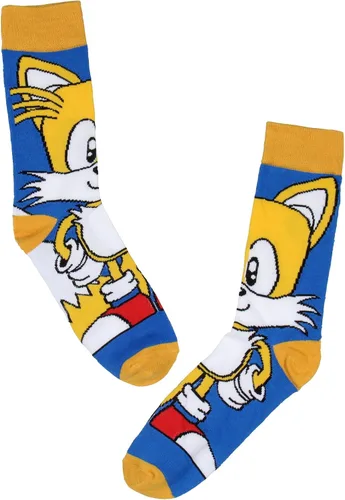 Miniatura 3 de Bioworld Sonic The Hedgehog - Calcetines para adultos con cola y sónico, paquete de 2 unidades para hombres y mujeres, Multi