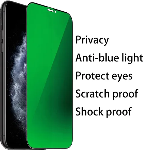 Miniatura 7 de Espejo de vidrio templado antiazul, protector de pantalla anti-espía, película antiespía para iPhone 11 Pro Max/iPhone XS Max, 6.5 pulgadas