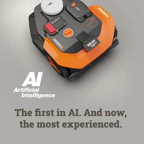 Miniatura 3 de WORX Landroid Vision Cloud Robot cortacésped, sin alambre perimetral, robot cortacésped para 1/4 acre, evitar obstáculos con IA y navegación