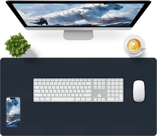 Miniatura 15 de Bloss Almohadilla de escritorio de cuero y reposamuñecas para teclado, alfombrilla grande para mouse + almohadilla para teclado + soporte de muñeca