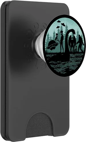 Miniatura 7 de Bigfoot Loch Ness Monster Cryptid Ufos Polilla Y Aliens PopSockets PopGrip intercambiable