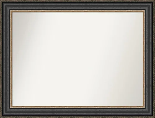Miniatura 548 de Amanti Art Espejo personalizado, espejo de baño negro puente, espejo de pared o espejo de tocador de baño sobre el fregadero (26 x 26 pulgadas)