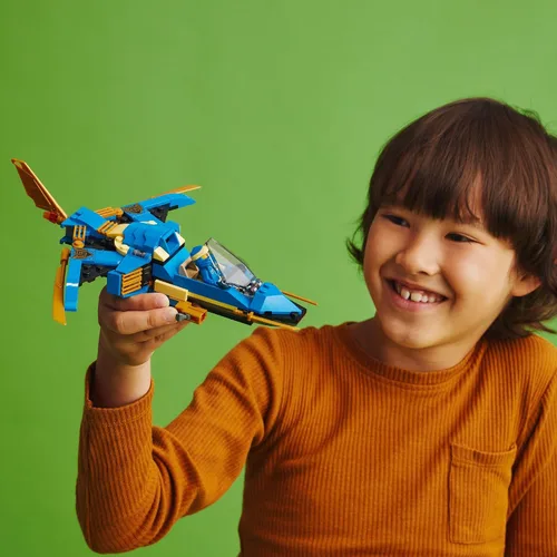 Miniatura 2 de LEGO NINJAGO Jay’s Lightning Jet EVO 71784, Avión de Juguete Actualizable, Set de Construcción de Avión Ninja, Idea de Regalo de Cumpleaños