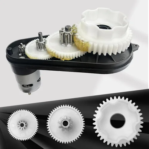 Miniatura 4 de Paquete de 2 cajas de engranajes de ruedas eléctricas de 12 V de apertura de 0.7 in/0.74 pulgadas, 12 voltios, piezas de repuesto para automóvil