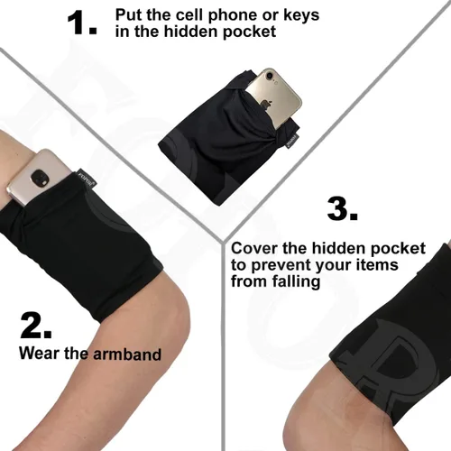 Miniatura 3 de Brazalete para teléfono celular más pequeño y delgado para fitness, entrenamiento, gimnasio, ejercicio, entrenamiento, maratón, caminar, patinaje
