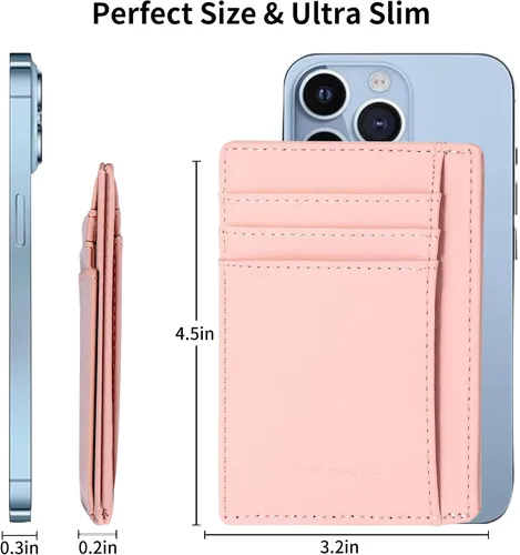 Miniatura 39 de Cartera Chelmon Slim RFID - Cartera de bolsillo frontal minimalista para tarjetas de crédito delgadas
