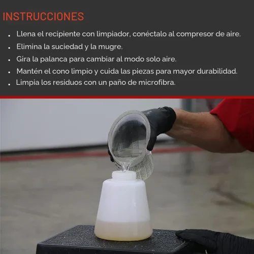 Miniatura 5 de HI-TECH - Pistola de aire Vortex, limpia rápidamente la suciedad y el polvo de las superficies, funciona con compresor de aire (Vortex I)