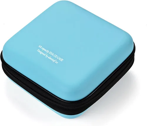 Miniatura 11 de LIOVODE Funda para DVD, estuche de CD EVA, organizador de almacenamiento, portátil, protector de DVD, soporte para billetera para coche CD Holder