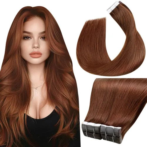 Miniatura 20 de LaaVoo - Extensiones de cabello humano Remy adhesivas con cinta invisible, cabello negro natural, extensiones de cabello para mujeres de color, 20