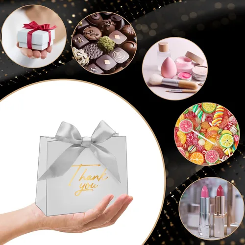 Miniatura 3 de Paquete de 30 pequeñas bolsas rojas de regalo de agradecimiento, mini bolsas de regalo, bolsas de dulces a granel con lazo rosa para Navidad, baby