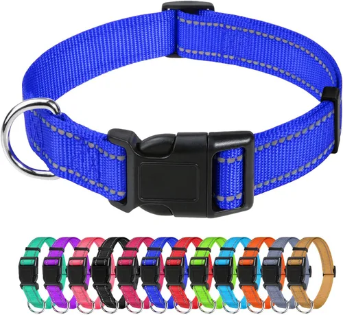 Miniatura 22 de TagME Collares de nailon reflectantes para perros, collar ajustable clásico para mascotas con hebilla de liberación rápida para perros pequeños