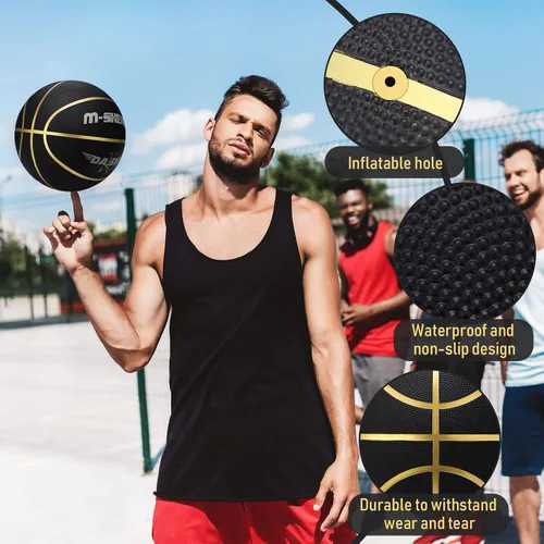 Miniatura 4 de Jerify 12 pelotas de baloncesto a granel de tamaño oficial 7, pelotas de baloncesto de goma 29.5 inflables de goma con bomba, pelotas de baloncesto