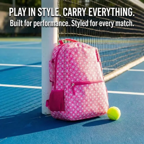 Miniatura 10 de Thorza Mochila de raqueta de tenis para mujer – Bolsa de tenis ligera que almacena 2 raquetas, pelotas y equipo deportivo – Mochila