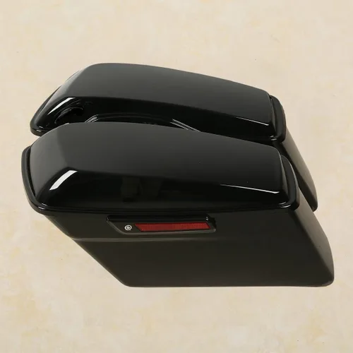 Miniatura 5 de Green-L Alforjas rígidas negro vívido con llaves de pestillo negro y forros compatibles con Harley Touring Road King Street Glide Electra Ultra