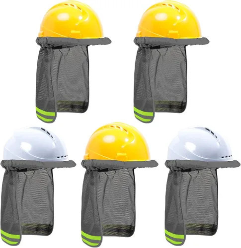 Miniatura 9 de TCCFCCT Parasol para sombrero duro, escudo de cuello de ala completa, 2 paquetes, casco duro no incluido