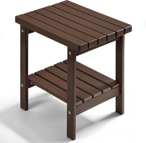 Miniatura 24 de PASAMIC Mesa auxiliar plegable para exteriores, mesa auxiliar de polietileno de alta densidad para exteriores, mesa de patio para todo tipo de clima