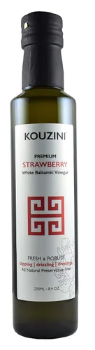 Miniatura 9 de Kouzini Vinagre balsámico de lima jalapeño blanco ultra premium, aderezo italiano dulce y grueso para ensalada, vinagre orgánico de módena - 8.5 fl