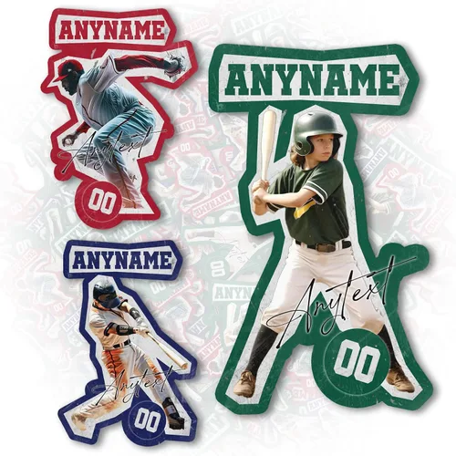 Miniatura 9 de Calcomanía personalizable con números de béisbol para casco de béisbol, calcomanías de vinilo troqueladas para casco de béisbol, calcomanías