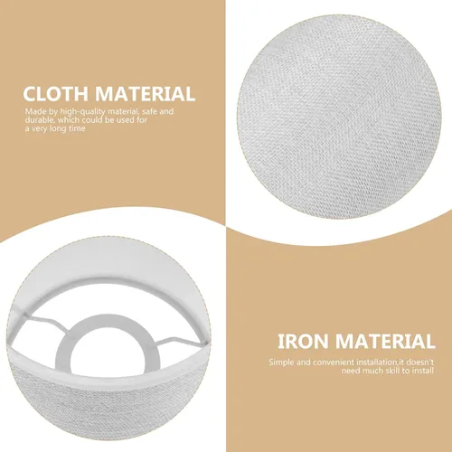 Miniatura 5 de Lurrose Lámpara de arpillera Pantalla Cilindro Lámpara Sombra Barril s Pequeño s Moderna Cubierta de Luz Accesorio de Moda