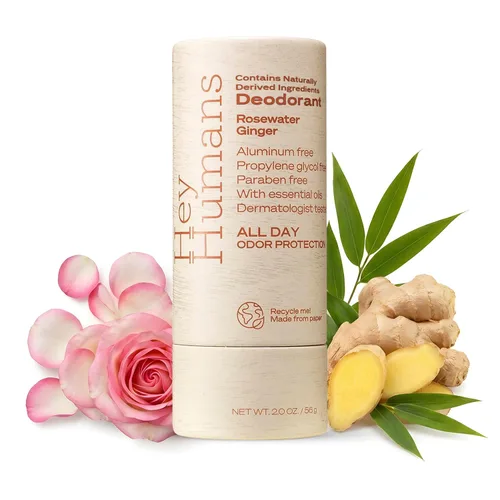 Miniatura 17 de Hey Humans Desodorante, desodorante sin aluminio para mujeres y hombres, contiene ingredientes de origen natural, control de olores todo el día