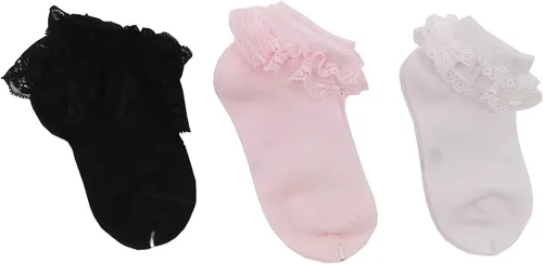 Miniatura 2 de Calcetines de vestir al tobillo con volantes de encaje con volantes para niñoniñoniña