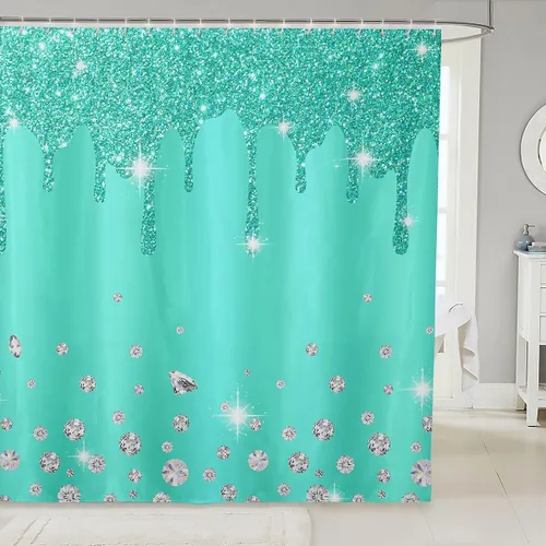 Miniatura 10 de Cortina de baño de flores de margarita para niños y niñas, cortina de ducha floral para decoración de baño, 72 x 72 pulgadas, retro, floral