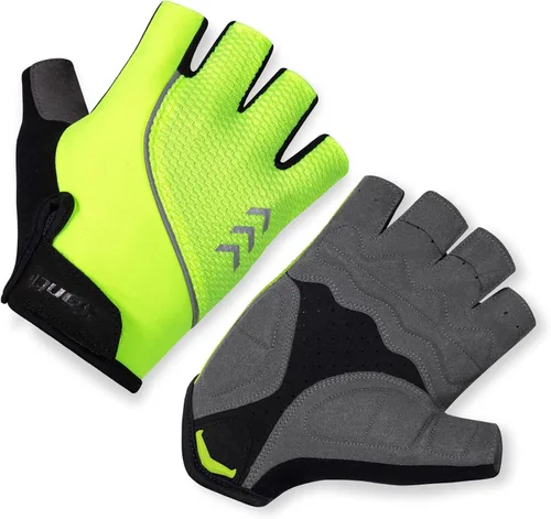 Santic Guantes de ciclismo para adultos, guantes de ciclismo de medio dedo con almohadilla antideslizante que absorbe los golpes, guantes de
