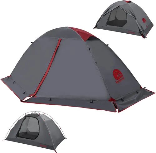 Miniatura 13 de Carpa para 1/2 personas para mochilero para 4 estaciones - Tienda de campaña impermeable para invierno para una persona, equipo de camping ligero