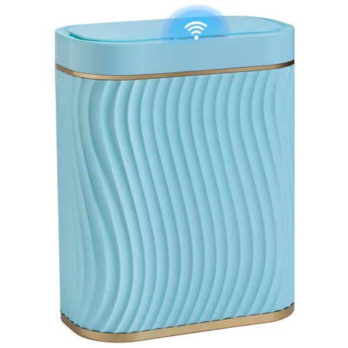 Miniatura 15 de Ogikey Cubo de basura pequeño para baño con tapa automática sin contacto, bote de basura inteligente de 2.6 galones, contenedor de basura estrecho e