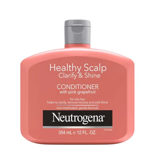 Neutrogena Acondicionador Exfoliante para Cuero Cabelludo Saludable Clarify & Shine para Cabello Graso y Cuero Cabelludo, Acondicionador