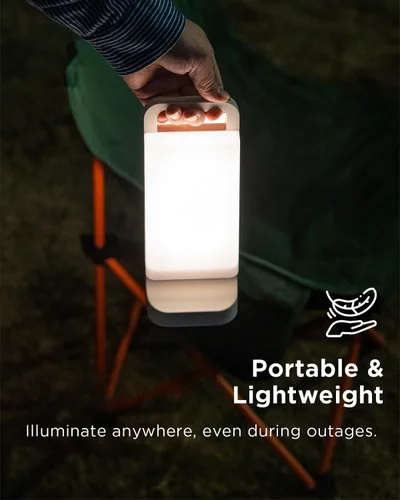 Miniatura 7 de Linterna solar para campamento de 6000 mAh, paquete de 2, luz de campamento recargable por USB y fuente de alimentación, lámpara nocturna LED