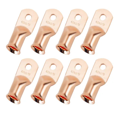 Kit de arandelas anticorrosión 4/0 AWG de 5/16 pulgadas (10 piezas) y terminal de batería (10 piezas), conectores de calibre 0000, terminales de
