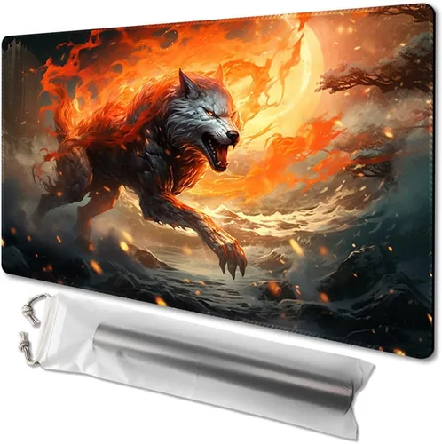 Miniatura 53 de MTG - Tapete de juego tamaño 24 x 14 pulgadas, bolsas de almacenamiento gratuitas, respaldo antideslizante, impresión, ideal para entusiastas
