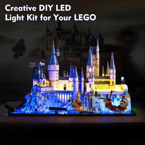Miniatura 4 de VONADO Kit de luces LED RC actualizado para Lego Hogwarts Castle and Grounds 76419, juego de iluminación creativa con control remoto, accesorios