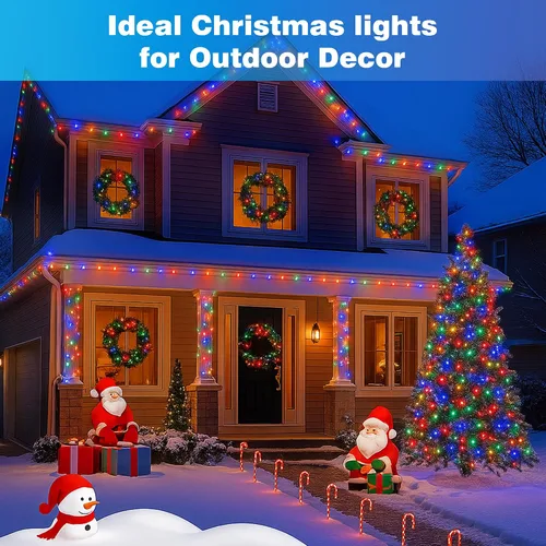 Miniatura 6 de Luces de Navidad 500 LED de 164 pies, luces impermeables para árbol de Navidad con 8 modos, control remoto, 3 temporizadores y función de memoria