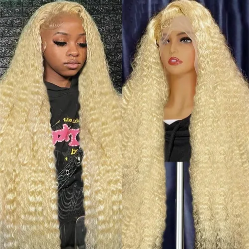 Miniatura 14 de Pelucas de cabello humano rubio ceniza de 26 pulgadas con raíces castañas ombré, color rubio ceniza, ondulado, 13 x 6, peluca de cabello humano