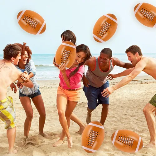 Miniatura 6 de 6 pelotas de fútbol inflables gigantes, pelotas de fútbol inflables de 16 pulgadas, pelotas de playa de verano, accesorios de juegos deportivos