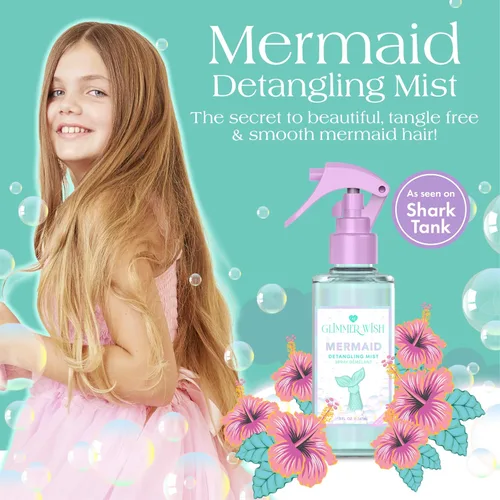 Miniatura 2 de Glimmer Wish Espray desenredante de cabello de sirena, acondicionador sin enjuague para niños y mujeres, cuidado del cabello sin enredos, espray