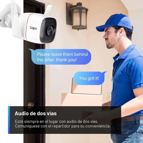 Miniatura 7 de Tapo TP-Link - Cámara de seguridad 2K con cable para exteriores, IP66 resistente a la intemperie, detección de movimiento/persona, sirena